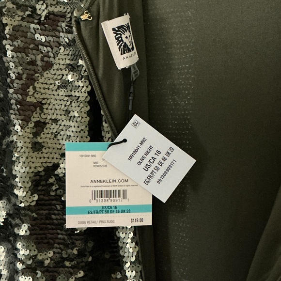 Anne Klein Gold Sequin Midi Dress - Picture 4 of 4